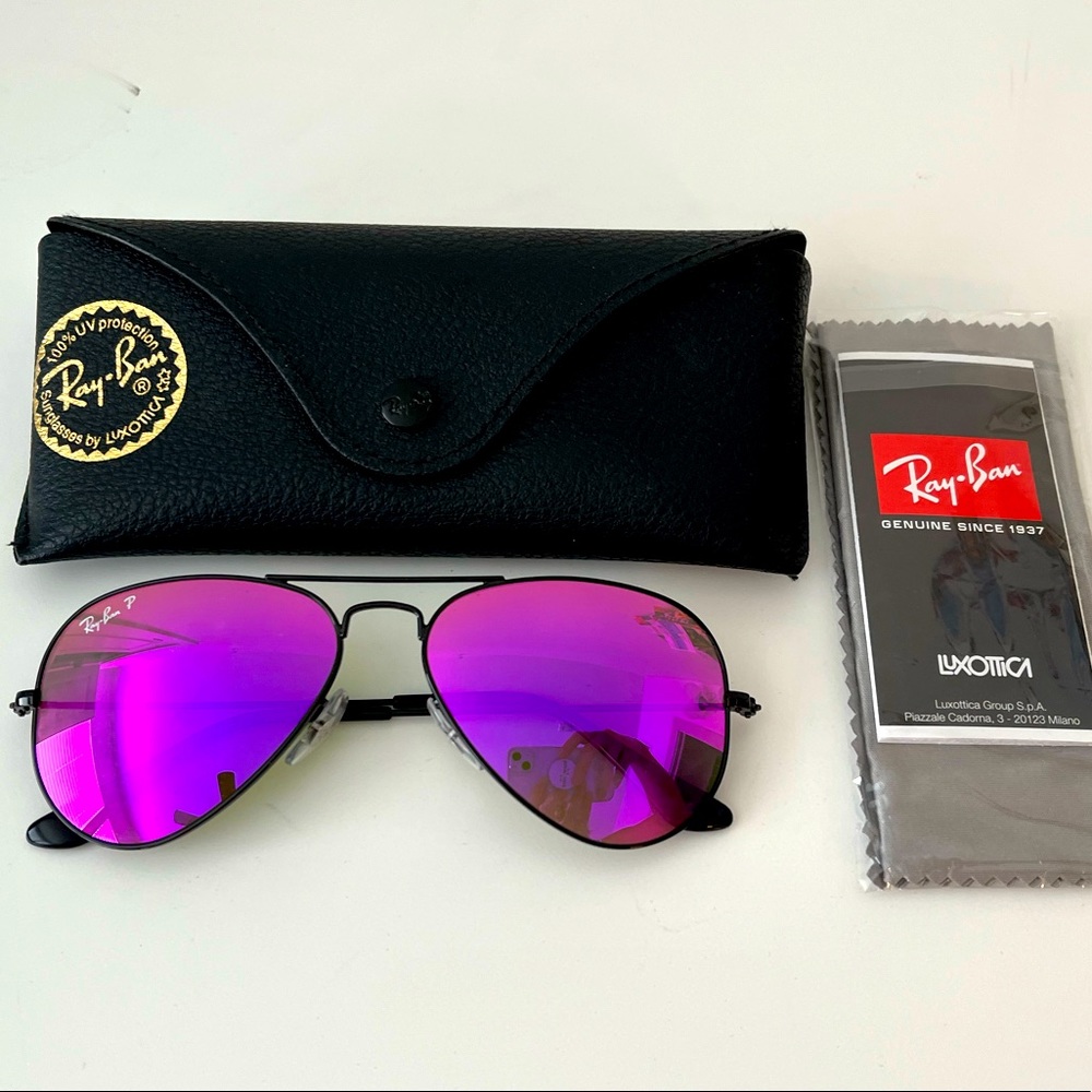 Ray-Ban Polarized Large Mirror Aviator RB3025 *Made in Italy*